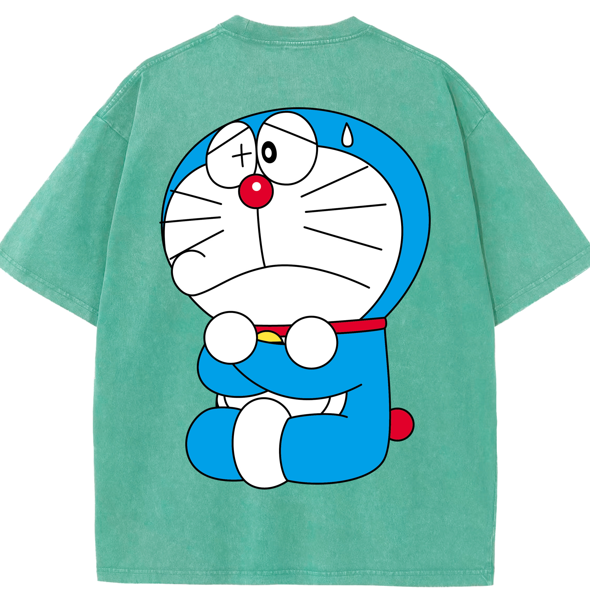 （画像用） ドラえもん Doraemon 綿100% ヴィンテージ風 半袖Tシャツ（背面プリント）